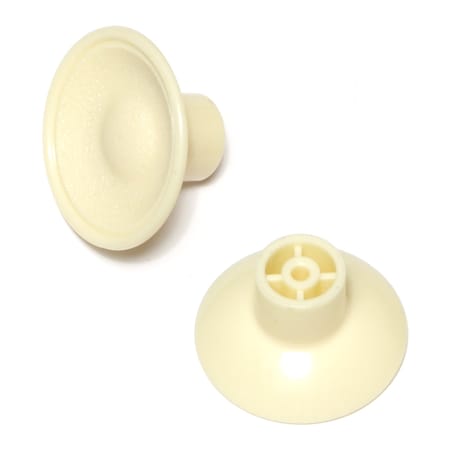 Midwest Fastener 1-3/4" Ivory Colored Plastic Door Knobs 3PK 66024